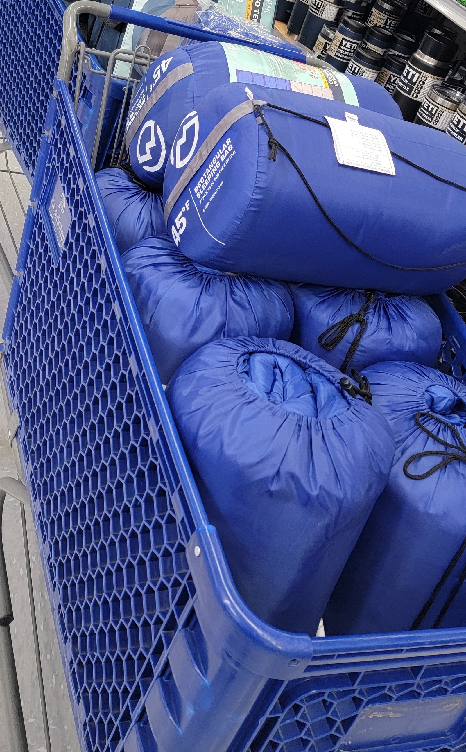 Close-up of neatly packed hygiene kits ready for community distribution